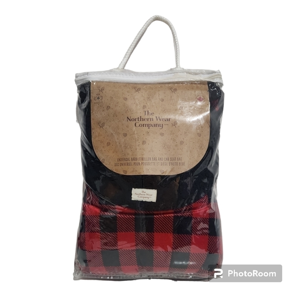 The Northern Wear Company Red Plaid Baby Carseat Cover